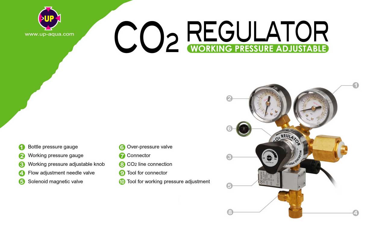 UP Aqua CO2 Regulator with Solenoid