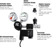 Fzone Dual Gauge CO2 Regulator with Solenoid