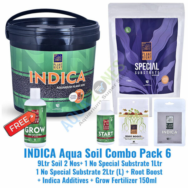 INDICA Aqua Soil Combo Pack6 with Free Fertilizer