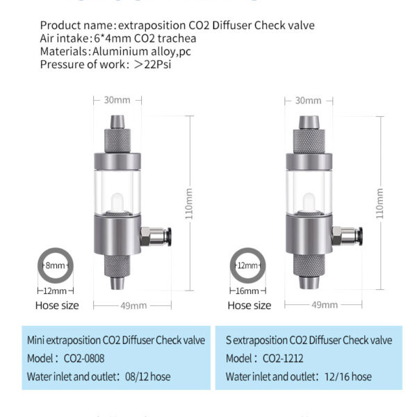 WeekAqua Inline CO2 Atomizer